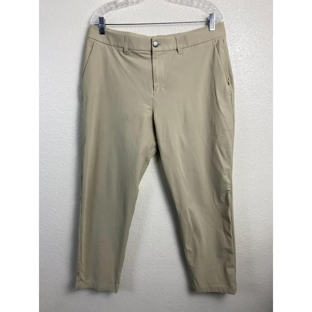 Lululemon ABC Classic Fit Trouser Pants Men size 34 Tan Brown Chino Performance